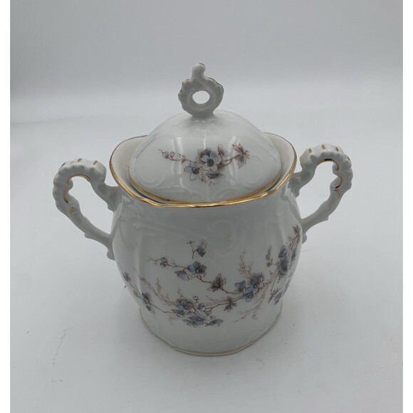 Kpm porcelain Floral Pattern Large Coffee Pot With Lidded Sugar Bowl and cream - Picture 12 of 16